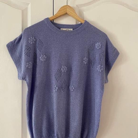 Sweaters - Imperial Classics blue/purple cap sleeve sweater  size L